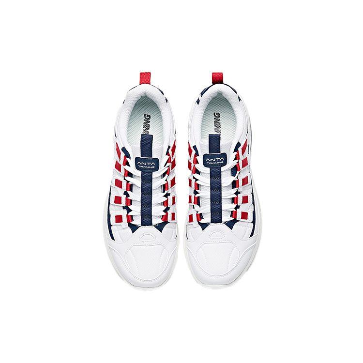 Anta Variety Training Collection Abrasion Resistant Breathable Low Top Training Shoes Men's White Blue Red 112017777-3