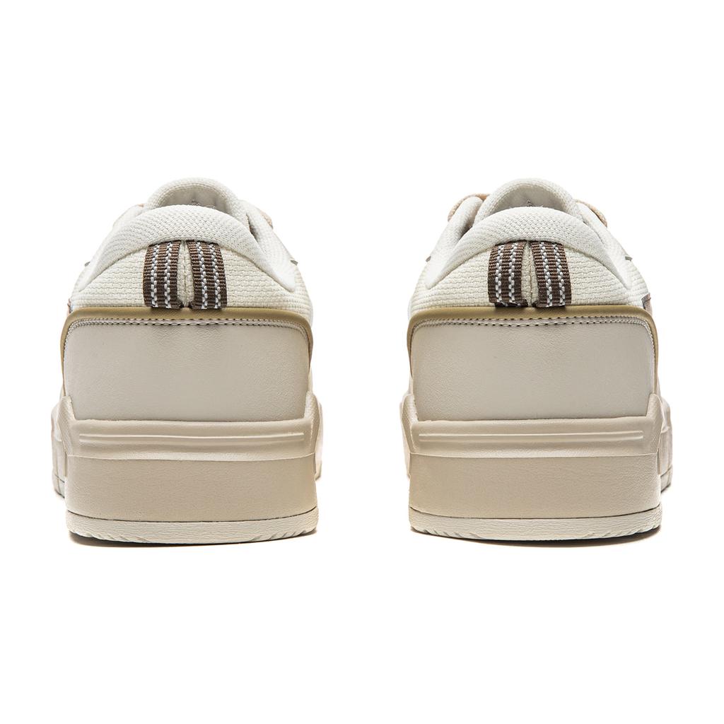 Li Ning Common 80s Coverage Slip Resistant, Abrasion Resistant, Lightweight Low top Skateboard Shoes Men's Beige AGCW013-4