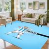 Lionel Messi Design Crystal Velvet Rug Soft Decorative Mat for Bedroom Entrance