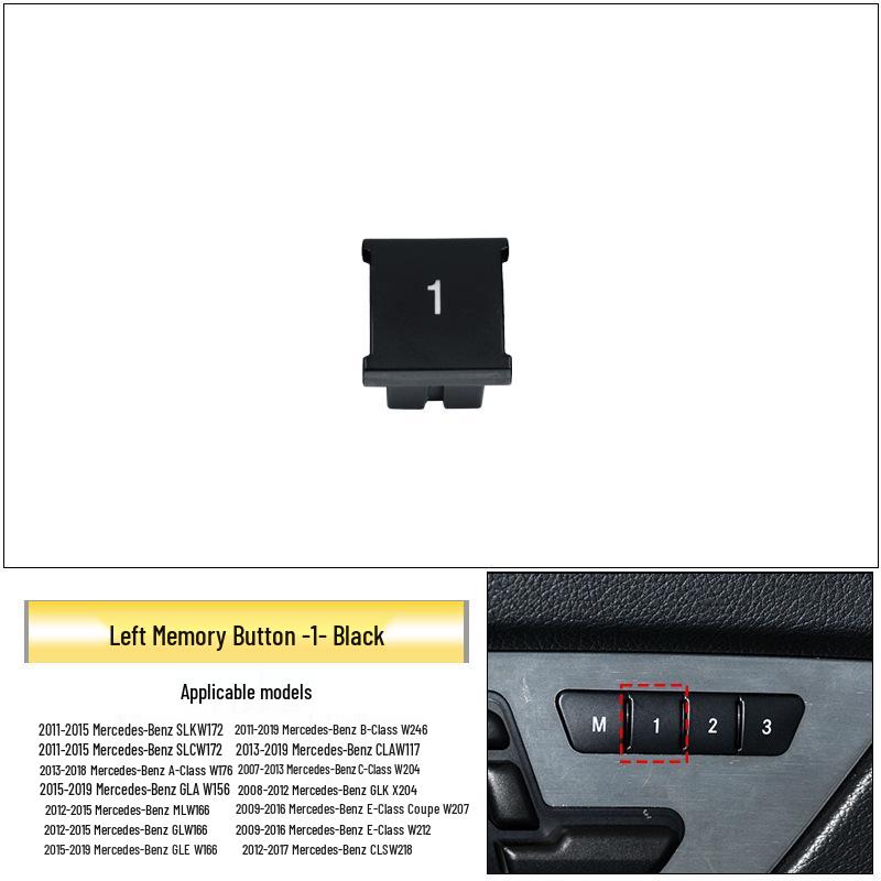 

Compatible Memory Switch Button for Mercedes-Benz C-Class, E-Class, GLK, ML-Class, C200, E300 Seat Adjustment.