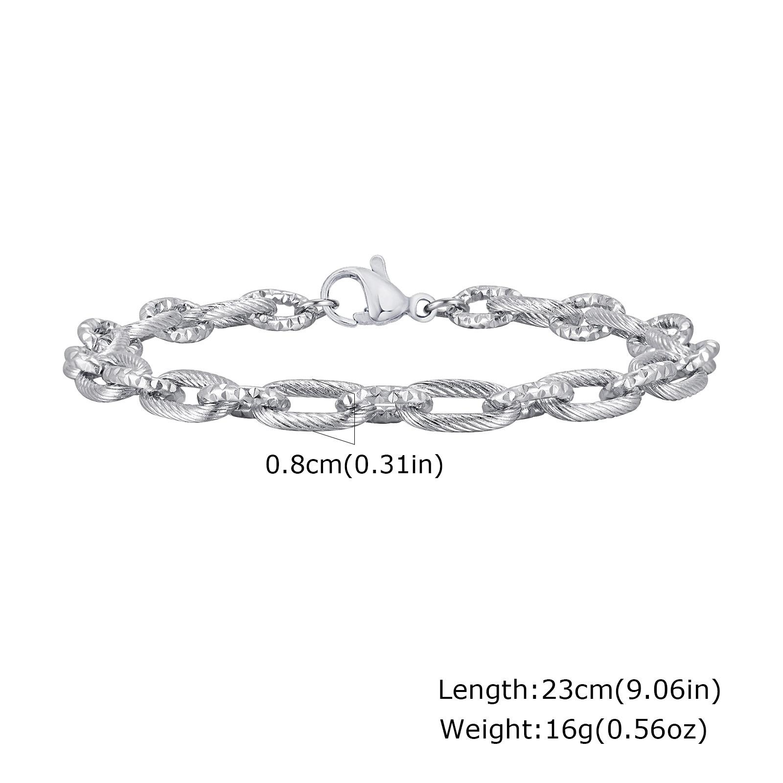 

Vnox Cool Hand Made Stainless Steel Links Bracelets, Waterproof Mens Metal Chain Wristband, Punk Rock Jewelry