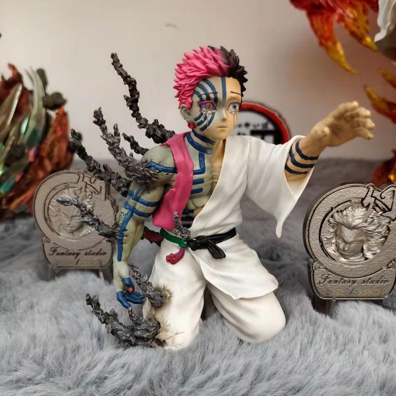 New 13Cm Demon Slayer Akaza Hakuji Anime Figure Model Doll Action Figurine Pvc Decoration Peripheral Desktop Ornament Toys