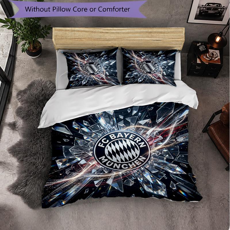 Set Biancheria da Letto Bayern Monaco Modello 3 Pezzi Morbida Copripiumino in Microfibra con Federe per Camera da Letto