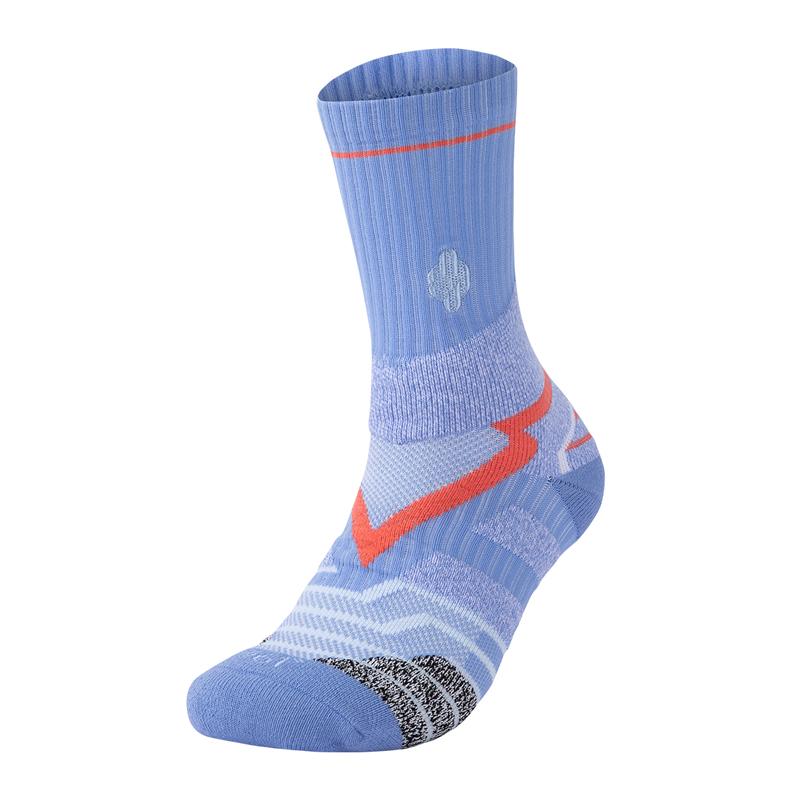 361 Degrees Men Basketball Socks High-top Breathable Professional Sweat Absorbing Training Anti- Slip Long Tube Male Hose 512433
