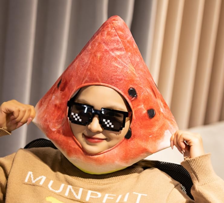 

[DOKiDOKi] Косплей шляпа арбуз [Милый] Трансформация Головной убор Кигуруми Головной убор Пушистый Милый Хэллоуин Фрукты Арбуз Суйка