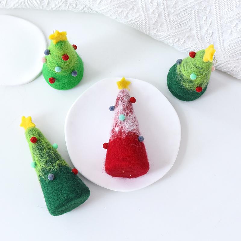 New Year Mini Felt Christmas Tree Desktop Ornament Pendant