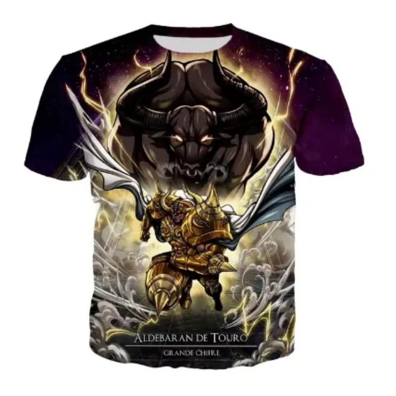 Anime The Knights of The Zodiac Saint Seiya 3D Printed T Shirt For Men Women Short Sleeve Harajuku Style Tops Streetwear Kid Tee