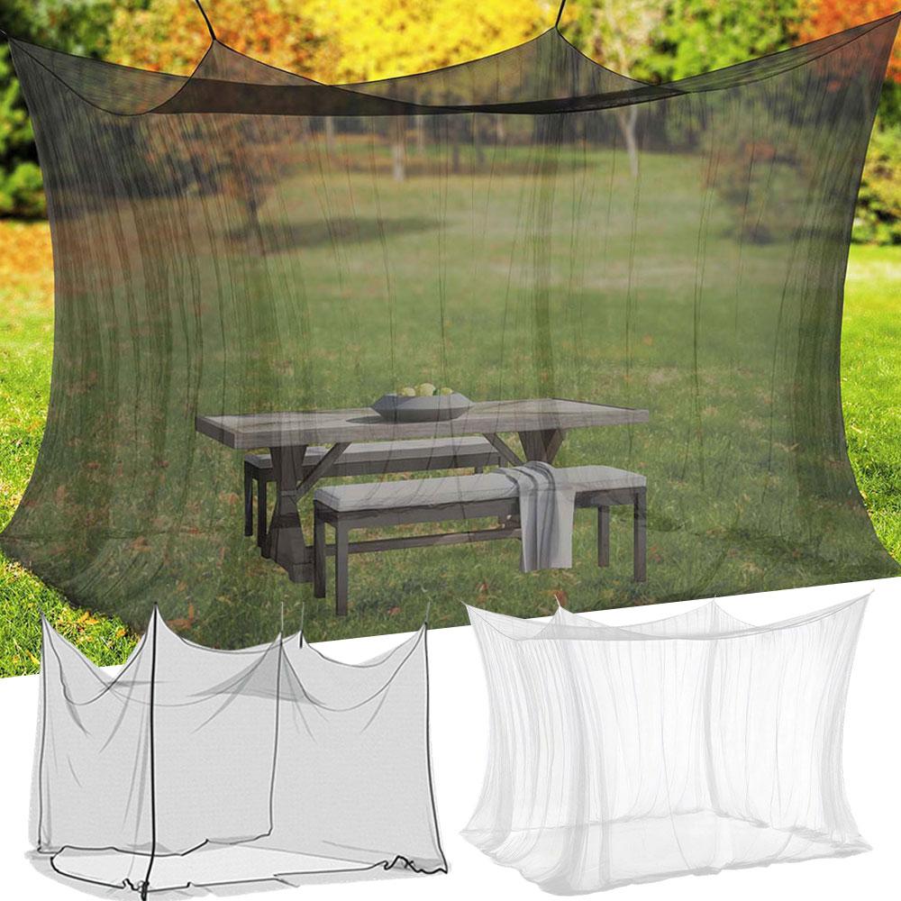 Black White Breathable Portable Camping Mosquito Net Large Outdoor Travel Mosquito No Installation Required Insect Proof Tent