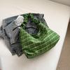 Japanese Plaid Shoulder Bag Vintage Women's Tote Bag Ins Plaid Crossbody Bag  Girls