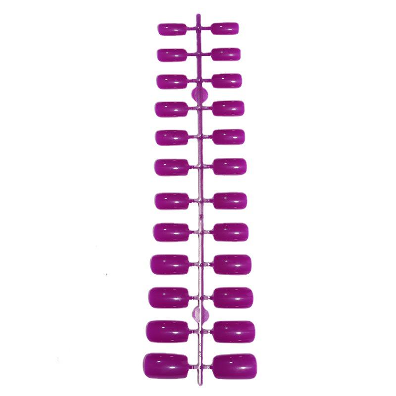 Einfarbige Vollabdeckung Nagelkunst-Patches – 24-teilige quadratische künstliche Nägel