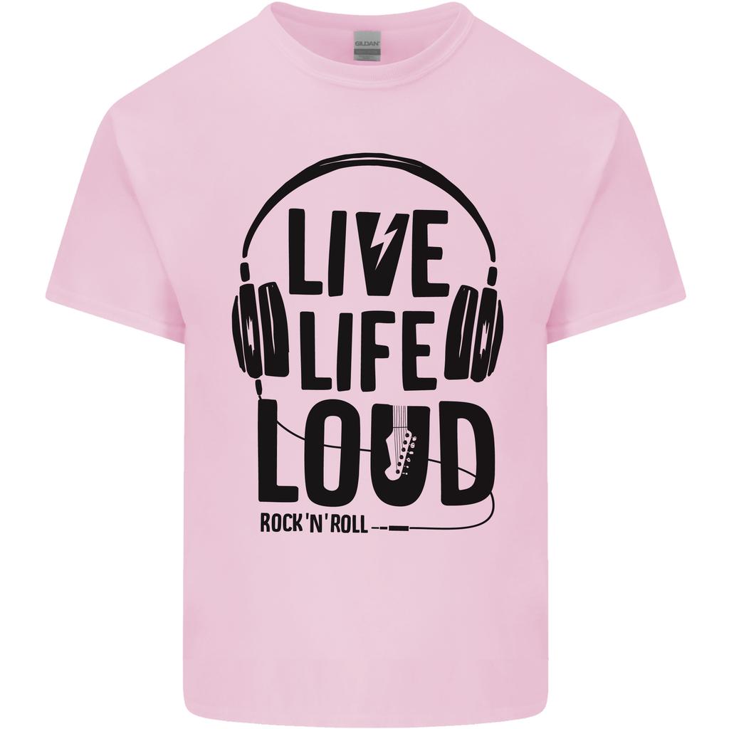 Live Life Loud Rock N Roll Guitar Music Unisexs Light Cotton TShirt