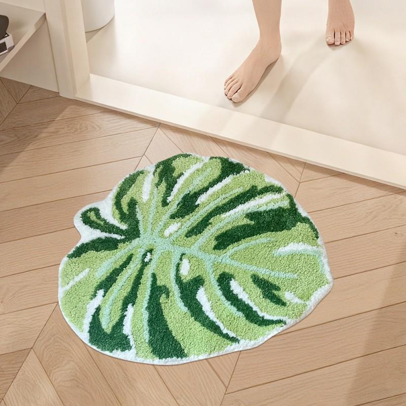 Imitation Cashmere Doormat Non Slip Absorbent Floor Mat Bedroom Bathroom Mushroom Plush Rug