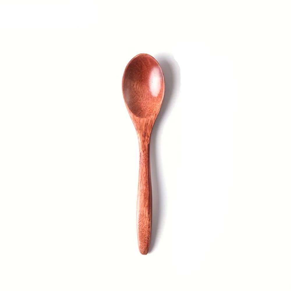 1/2/6Pcs Wooden Tea Spoon Long Coffee Spoons Small Teaspoon Set Wood Honey Dessert Spoon Coffee Drink Stirrer Teaspoon Tableware