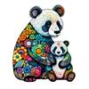 Cute Panda Pattern Wooden Puzzle, Irregular Animal Shapes, Stress Relieving Toys, Holiday Birthday Gift for Boys and Girls