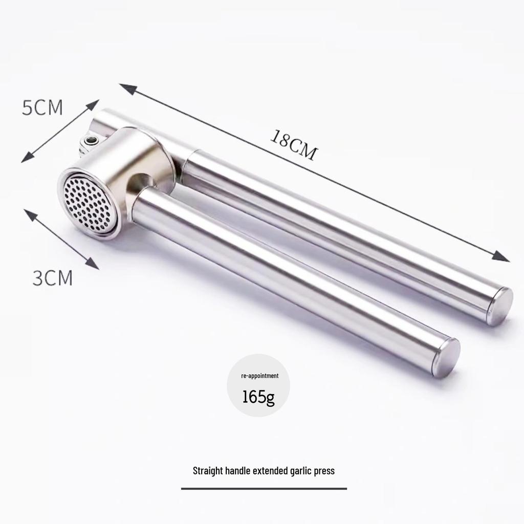 304 Stainless Steel Garlic Press & Peeler Manual Crusher & Masher Tool