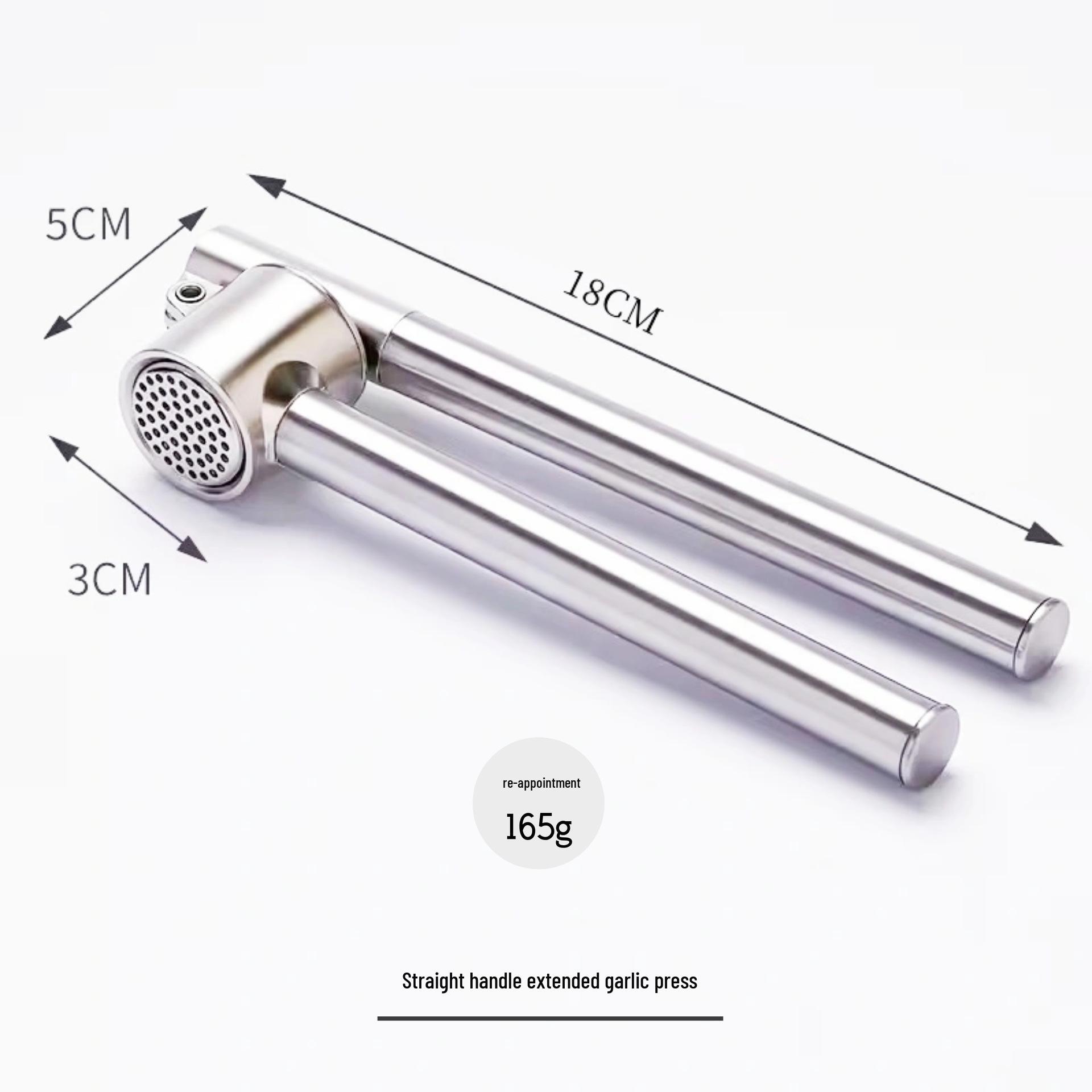 1PCS 304 Stainless Steel Garlic Press & Peeler Set – Manual Crusher & Masher Tool