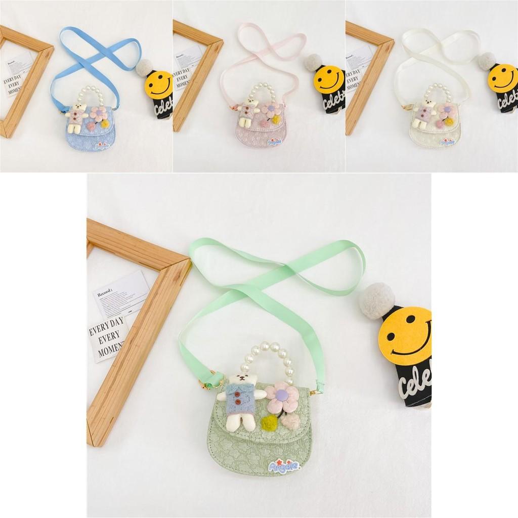 Adorable Mini Pearl Heart Flower Handbag For Kids Perfect For Daily Outfits