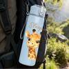 1PC Sleep Care Giraffe Flower 750ml Color Plastic Sports Water Bottle Leakproof Flip Straw Lid Suitable for Sports Office Home Use