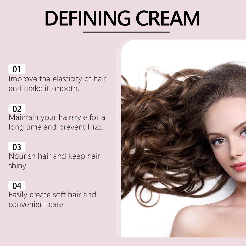 OUHOE Krem Objętościowy do Loków Odżywcza Regeneracja do Loków Gładka Tekstura Utrwalenie Stylizacji Do Włosów 50ml