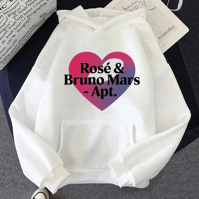 Song Graphic Hoodies ROSÉ Bruno Mars Sweatshirts Sudaderas Hombre Winter Hooded Pullovers Unisex Tops