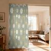 1PC Grey Background Fresh Daisy Print Single Loop Curtain For Living Room Bedroom Door Window Stylish Home Decor Curtain