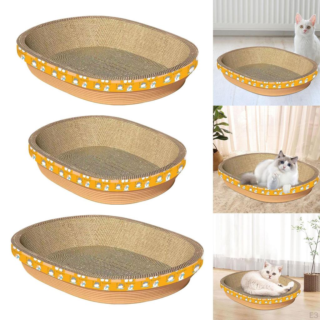 Cardboard Cat Scratcher Bed Relaxing Furniture Protection Grinding Claw Kitten Lounger Couch