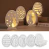 New Creative Silicone Easter Rabbit Lamp Mold Openwork DIY Easter Egg Plaster Mould Bunny Epoxy Resin Mould Easter Decoration