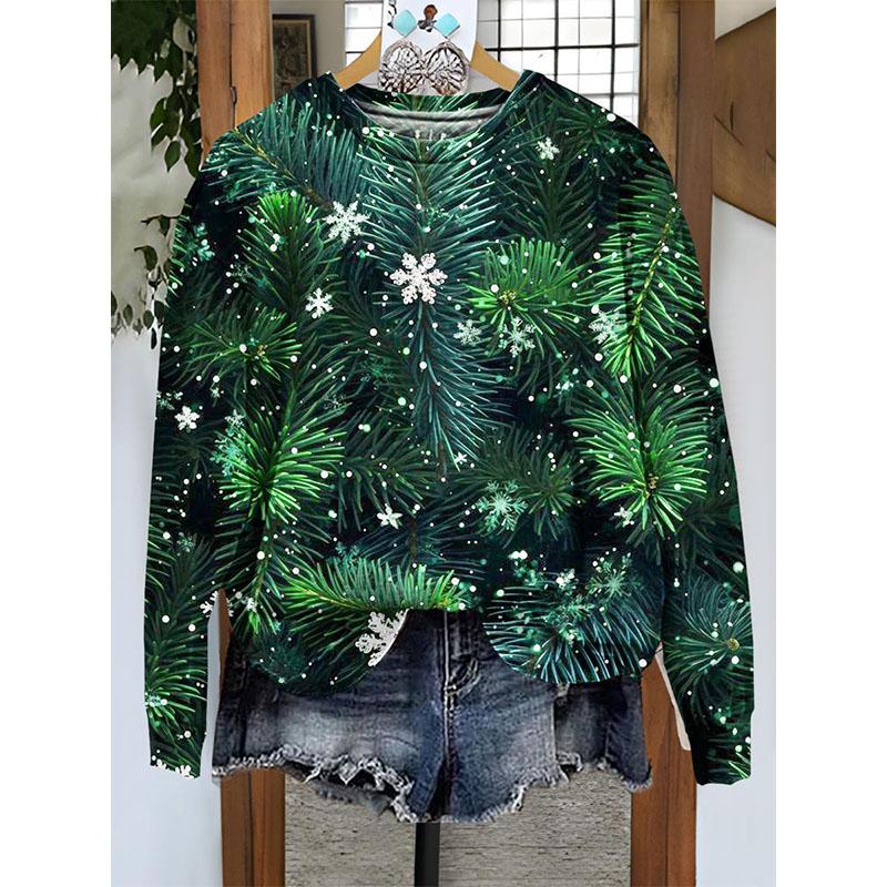 Nye julegensere Julemannen 3D-trykk Dame O-hals Hettegensere Casual Streetwear Y2k Overdeler Harajuku Topper Dameklær