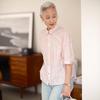 Women's Lyocell Striped Short-Sleeve Shirt