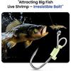 10pcs Shrimp Walker Luminous Baitholder Barbed and Perforated Carbon Steel Fishing Hooks For Carrying Live Shrimp Lures Hooks
