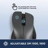 Perixx Wireless Ergonomic Iron Black PERIMICE-821IB Mouse, Bluetooth, Design,