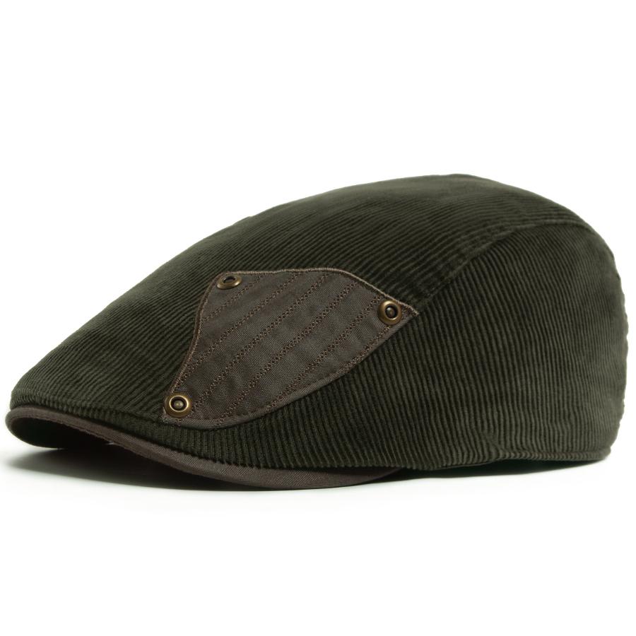 Fashion Corduroy Splicing Cloth Men Women Beret Spring Autumn Thick Warm Women's Flat Hat Vintage Casual Newsboy Cap Unisex