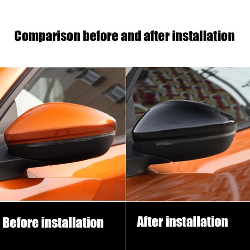 For Peugeot 208 2008 2012-2018 Citroen C3 2016- Car Rearview Side Mirror Cover Wing Cap Exterior Door Housing Shell Trim