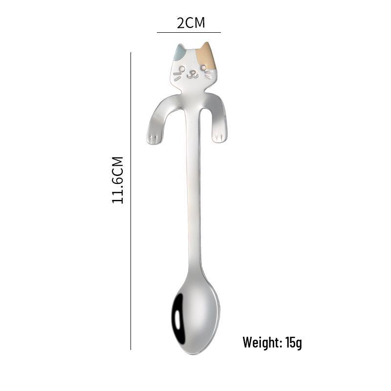 304 Stainless Steel Cat-Shaped Coffee Stirring Spoon