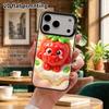Phone Case: 2D Flat Design, Fits iPhone 18, 17, 16, 15, 14, 13 Pro, Cartoon Little Red Strawberry Character, Perfect Christmas and Halloween Holiday G