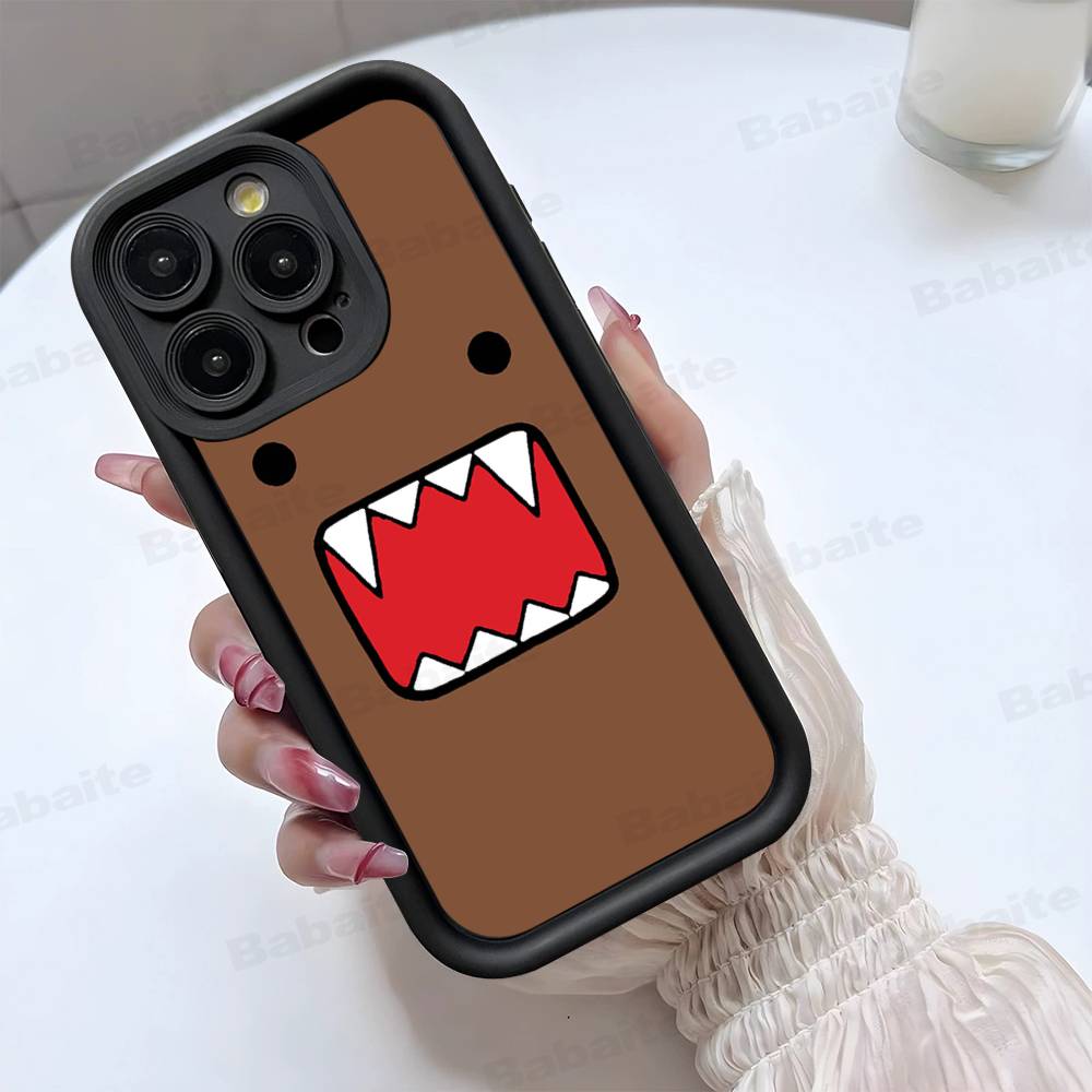 Cute Domo Kun Phone Case For IPhone 11 12 13 16 15 17 14 Pro Max Soft Funda Silicone Cover
