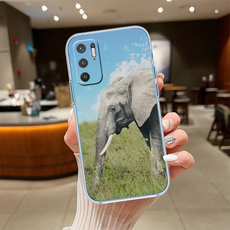 

UP1 Animal Elephant Transparent Phone Case for Samsung Galaxy A04 A04S A14 A23 A34 A54 M23 M33 M52 M53 Galaxy A04