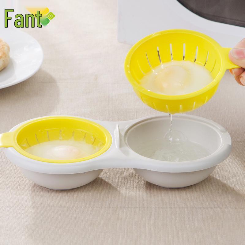 Creative Mini Double Layer Microwave Egg Steamer with Lid