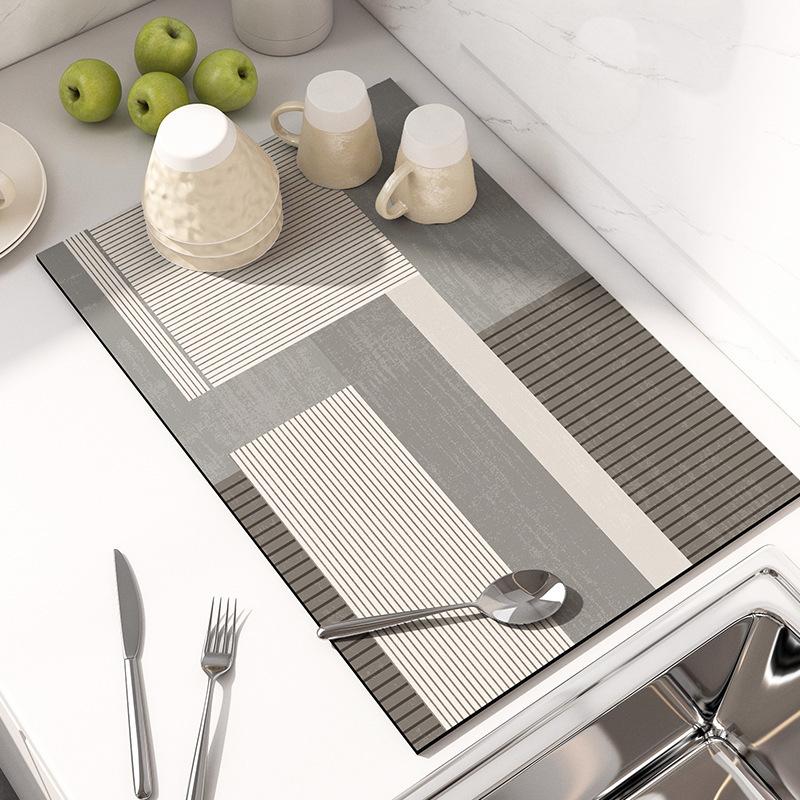 

Диатомитовый абсорбирующий коврик для подставки под стакан, термостойкий, быстро впитывающий воду, коврик для кухонной столешницы, квадратный коврик для обеденного стола 40*50cm