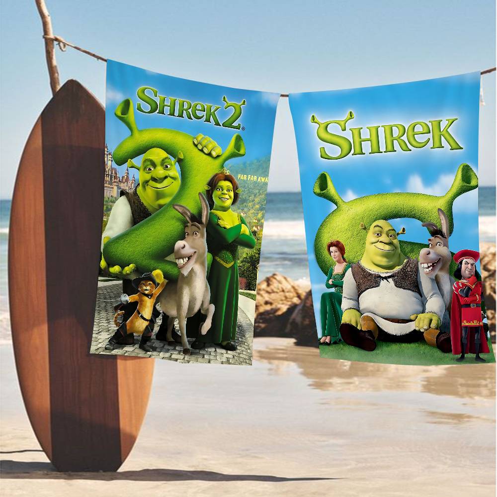 Classic Cute Cartoon S-Shrek Big Microfiber Beach Towels Quick Dry Towel Sand Beach Towels Pool Towel For Travel Swim Pool Yoga