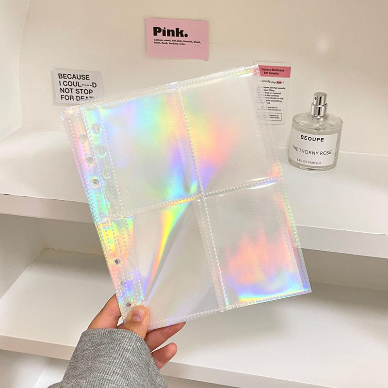 4 Grids Multi-Pockets Photo Card Binder Inner Pages A5 Kpop Photocards Sleeves Photo Album Page Protector Cards Sleeve Sheets