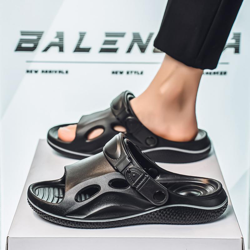 Slippers Summer New Casual Sports Wind Breathable Lightweight Soft Sole One-word Drag Dual-purpose Beach Sandals