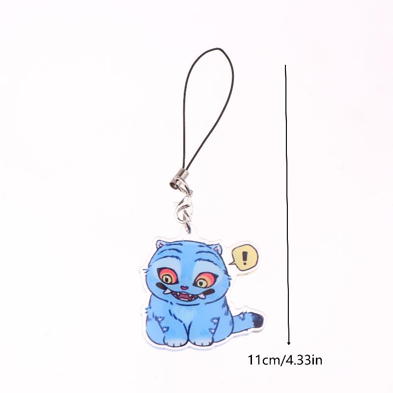 Kawaii Anime Demon Hunters Tiger Phone Lanyard Cartoon Kpop Anime Mobile Phone Chain Keyring Bag Pendant Decoration Gifts