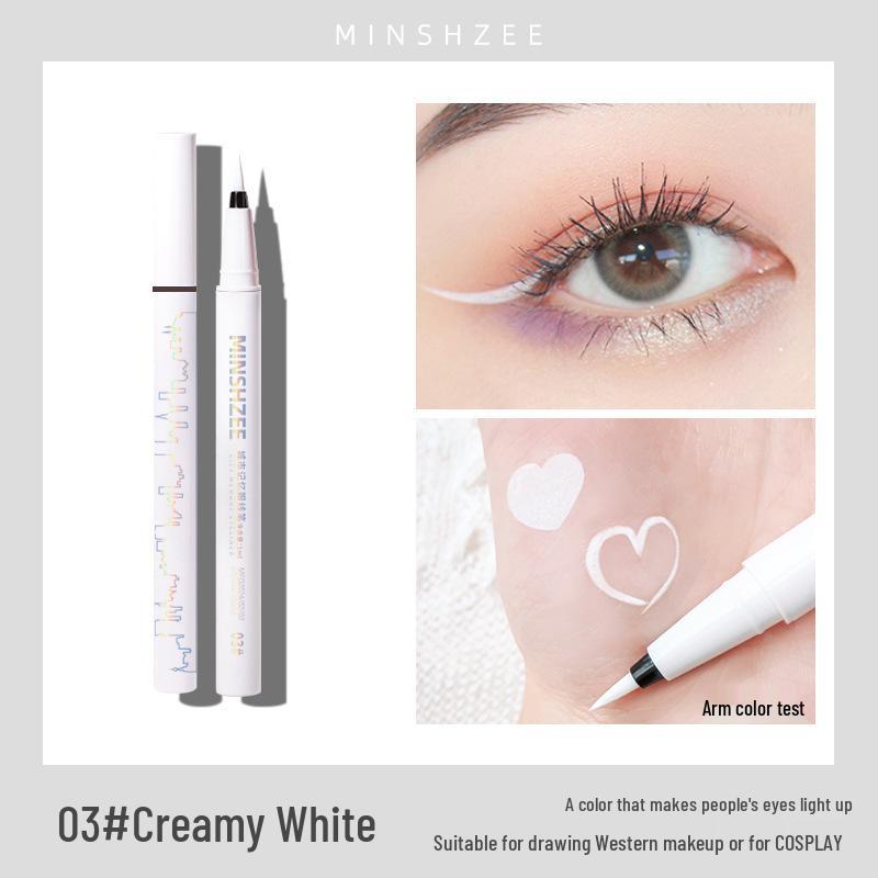 MINSHZEE Ultra-Fine Long-Lasting Black Brown Liquid Eyeliner Pen - Smudge-Resistant and Beginner-Friendly