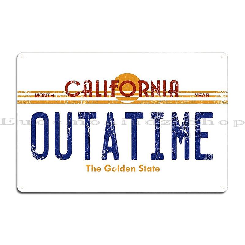 Outatime Metal Sign Create Living Room Club Design Create Tin Sign Poster
