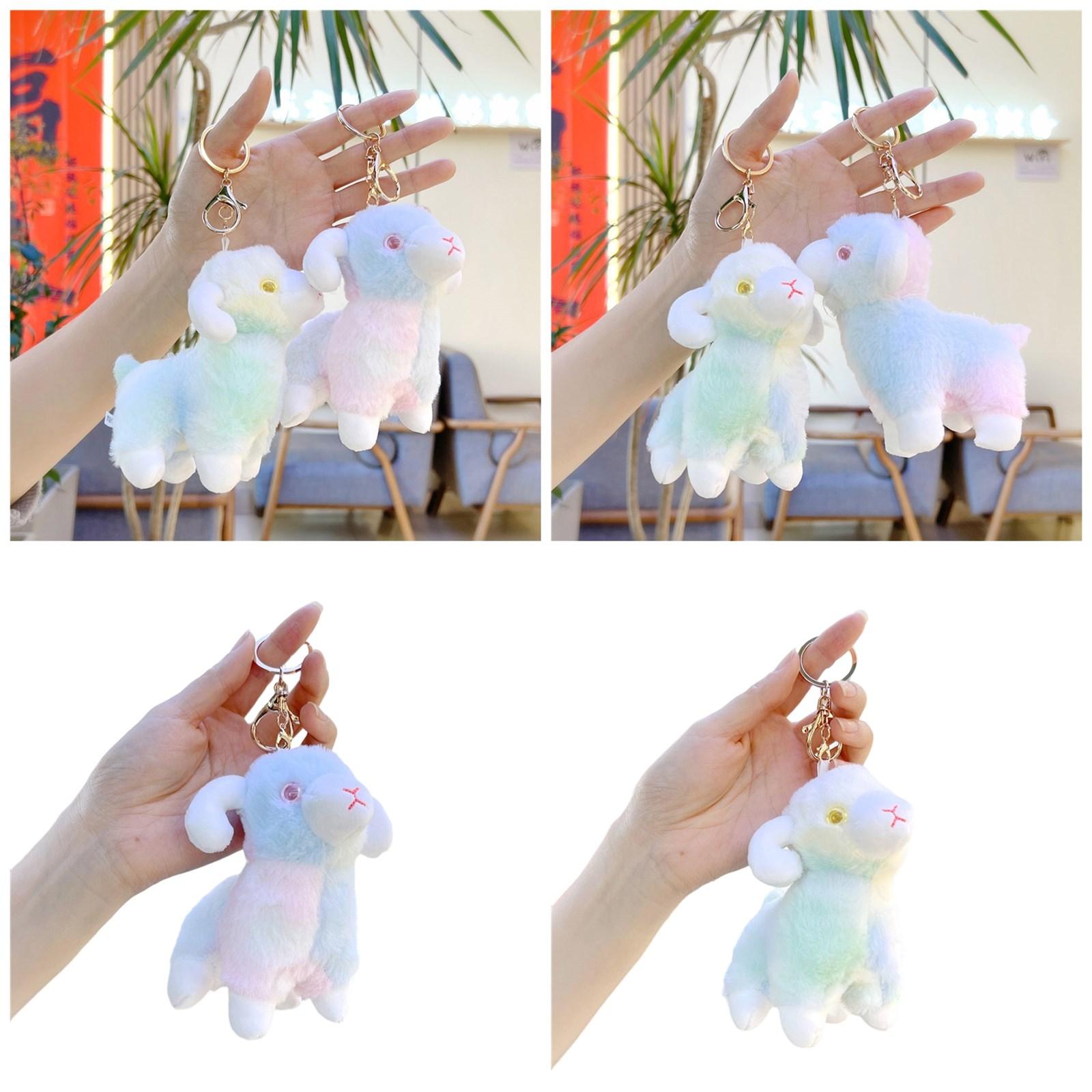 

Cuteness Lamb Plush Keychain Soft Figure Keyring Backpack Ornament Keychain Accessory PP Cotton Texture for Daily A