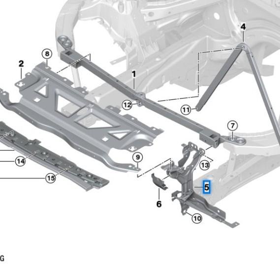 BMW 2 Series G87 Front Bumper Headlight Bracket (51649501607/51649501608)