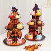 Pumpkin Halloween Dessert Stand 3-Tier Cake Rack Tray Home Decoration Cupcake Stands  Thanksgiving