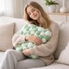 Handwoven Nordic Style Cushion Soft Plush Knitted Pillow Decorative Seat Pad for Home Office Sofa Chair Use