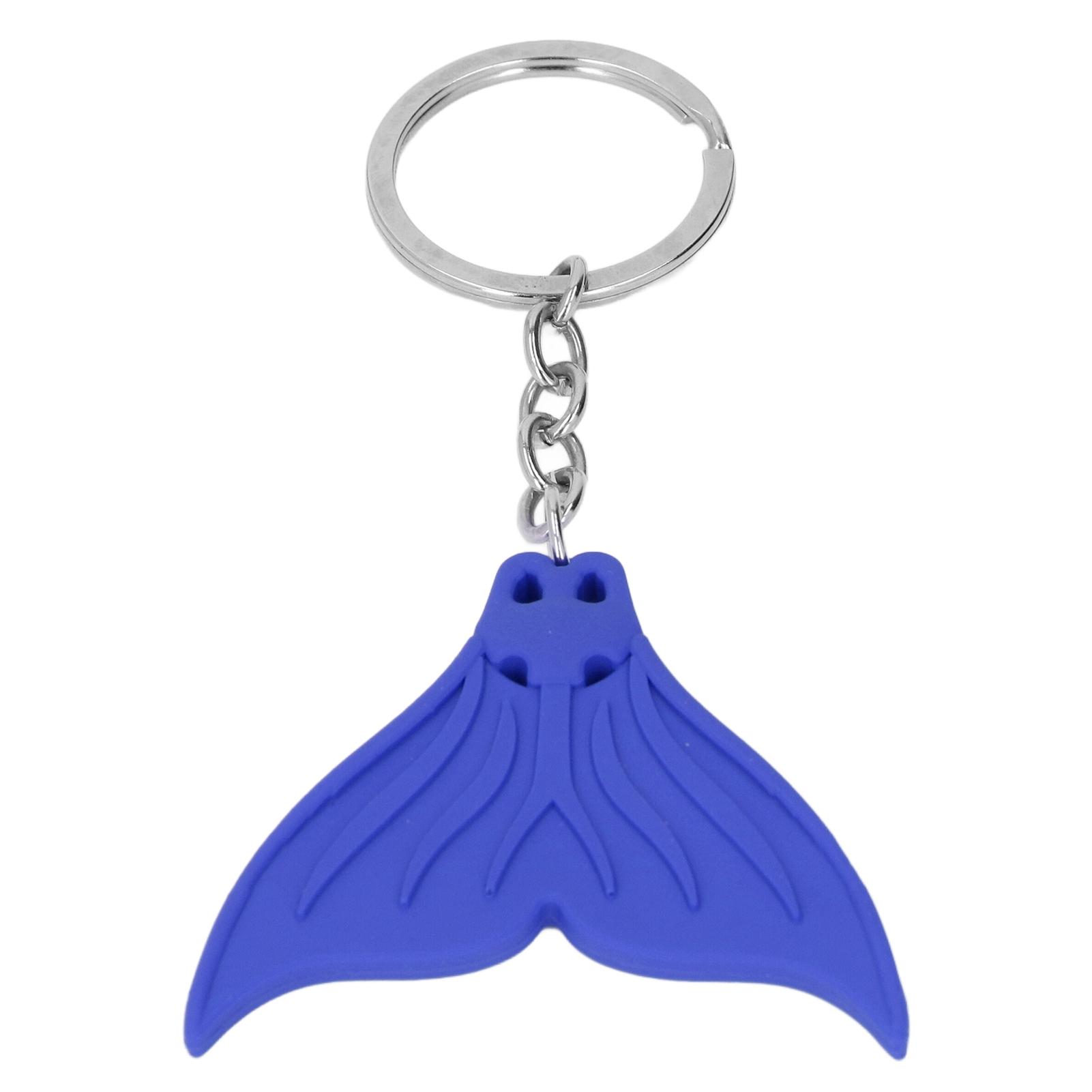 Брелок Хвост Русалки Тема Дайвинга Мягкий Силиконовый Брелок Декоративная Подвеска Хвост Рыбы Темно-синий